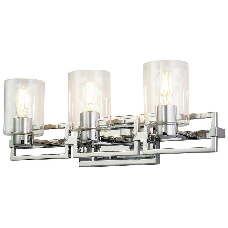 Image 1 Estes 23" Wide Polished Chrome 3-Light Vanity Bath Light