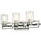 Estes 23" Wide Polished Chrome 3-Light Vanity Bath Light