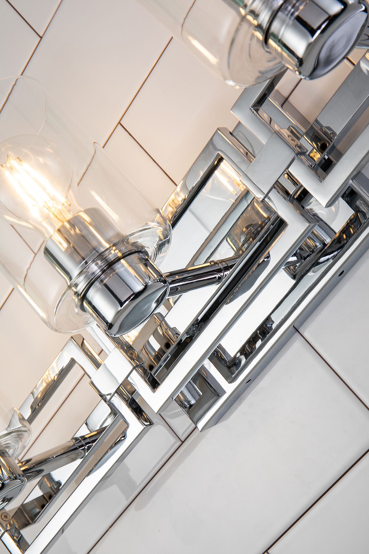 Image 2 Estes 23" Wide Polished Chrome 3-Light Vanity Bath Light more views