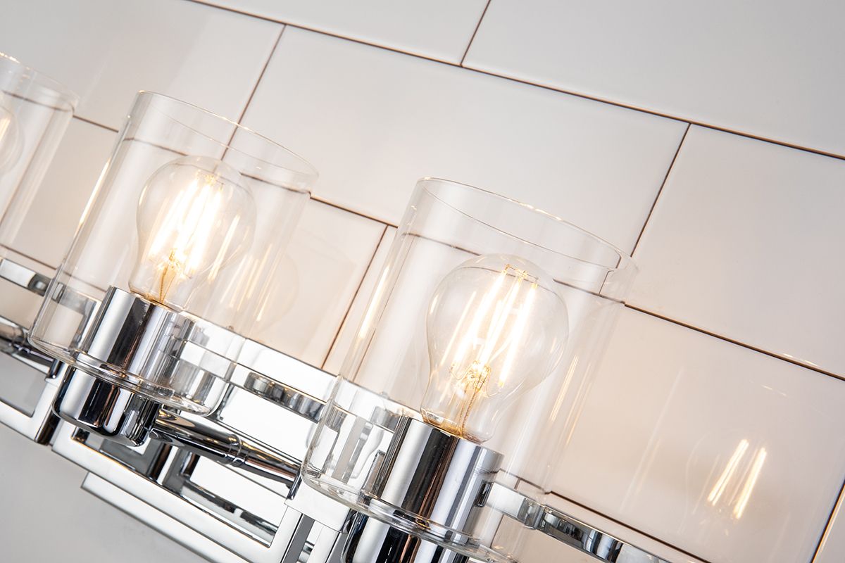 Image 3 Estes 23" Wide Polished Chrome 3-Light Vanity Bath Light more views