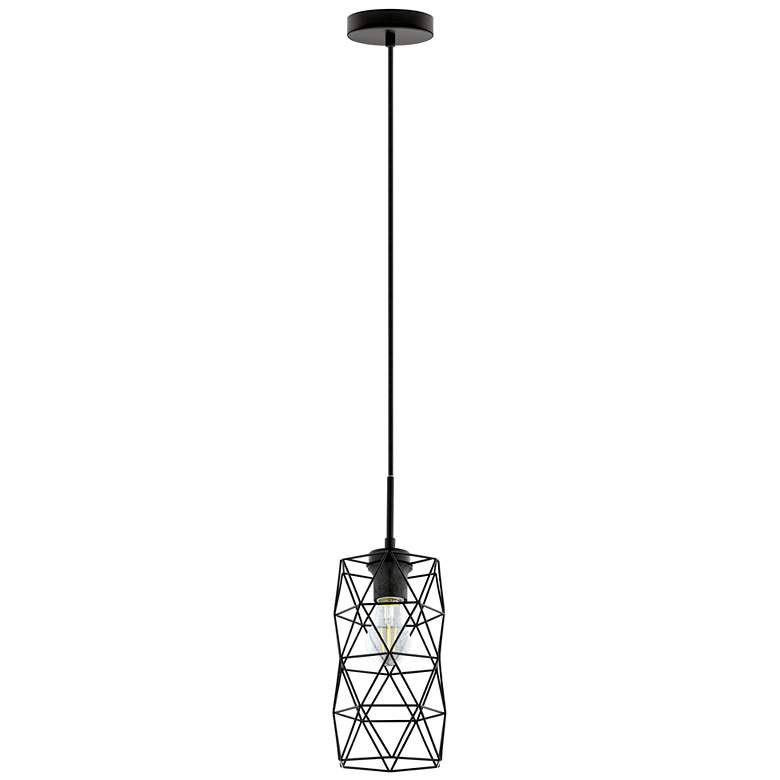 Image 1 Estevau 2 - 1-Light Mini Pendant - Matte Black - Wire Cage Frame