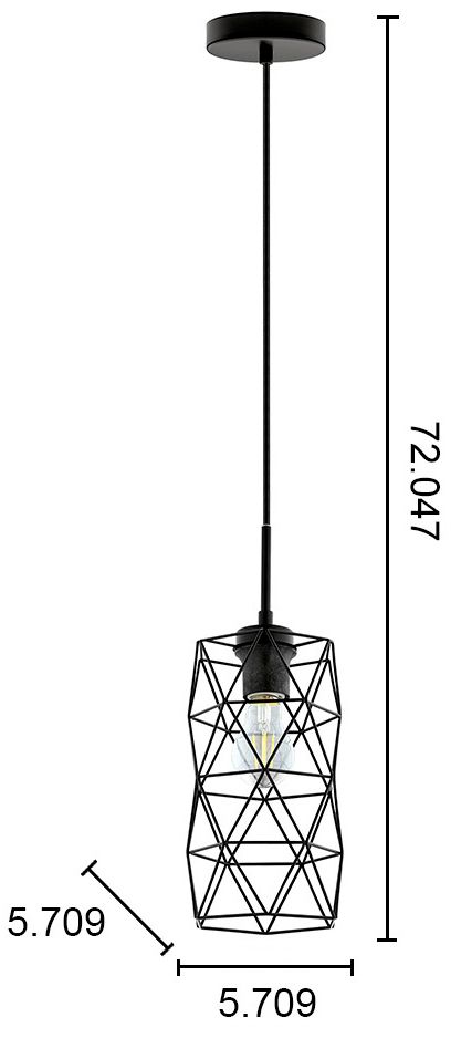 Image 3 Estevau 2 - 1-Light Mini Pendant - Matte Black - Wire Cage Frame more views