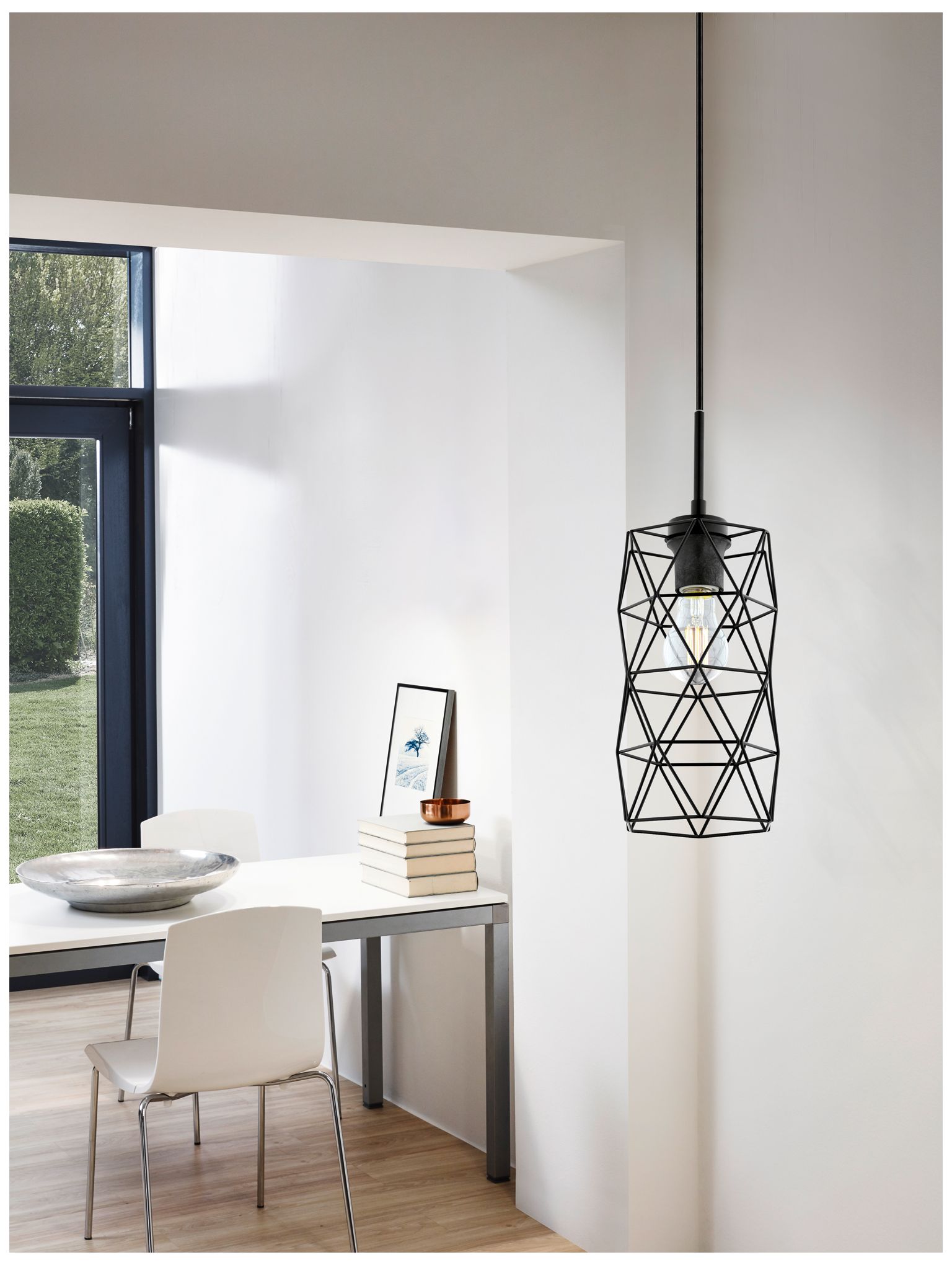 Image 4 Estevau 2 - 1-Light Mini Pendant - Matte Black - Wire Cage Frame more views