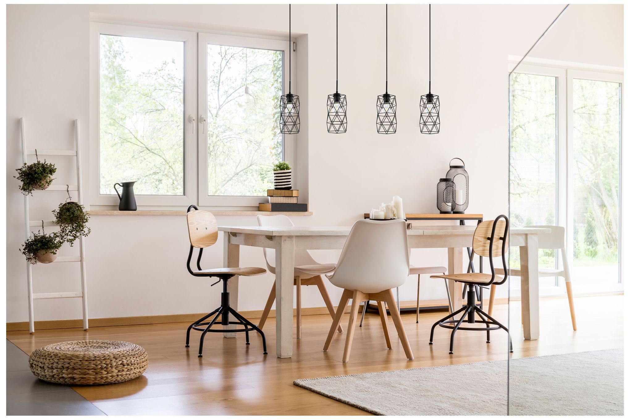 Image 3 Estevau 2 - 4-Light Multi Light Pendant - Matte Black more views