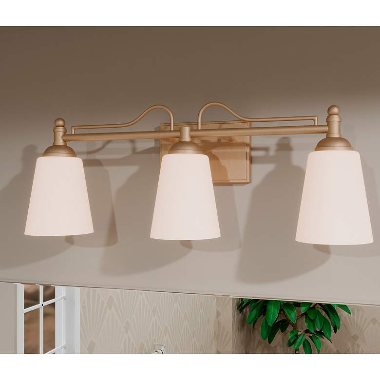 Image 1 Esther 3-Light Bronze Gold Bath Light