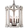 1_Estournel 16 1/2" Wide Distressed White 5-Light Chandelier