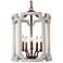 Estournel 16 1/2" Wide Distressed White 5-Light Chandelier