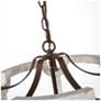 2_Estournel 16 1/2" Wide Distressed White 5-Light Chandelier more views