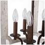 4_Estournel 16 1/2" Wide Distressed White 5-Light Chandelier more views