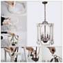 5_Estournel 16 1/2" Wide Distressed White 5-Light Chandelier more views