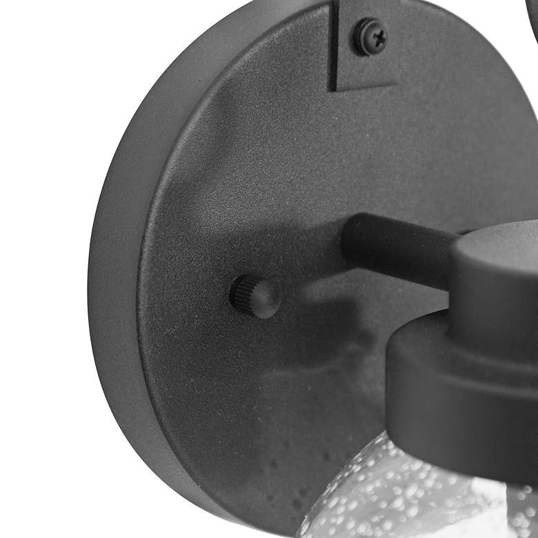 Image 2 Estrellado 10"H Textured Black Outdoor Wall Lights Set of 2 more views