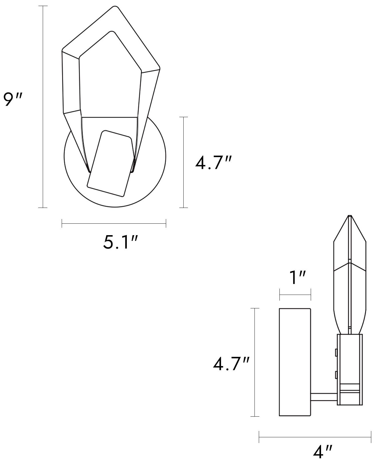 Image 3 Esworlo 1-Light LED Brass Resin Wall Sconces - Made to Order more views