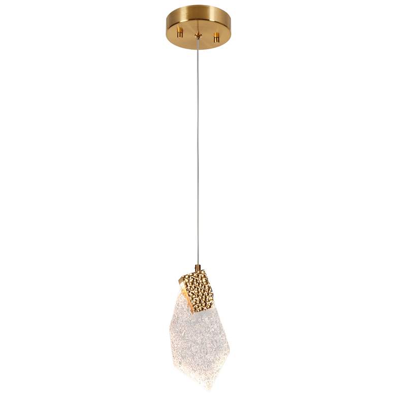 Image 1 Esworlo 1-Light LED Resin Pendant Light