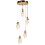 1_Esworlo 5-Light LED Resin Island Pendant Light