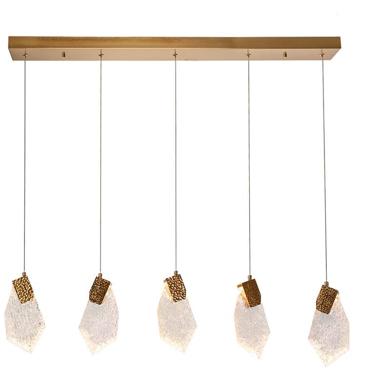 Image 1 Esworlo 5-Light LED Resin Island Pendant Light