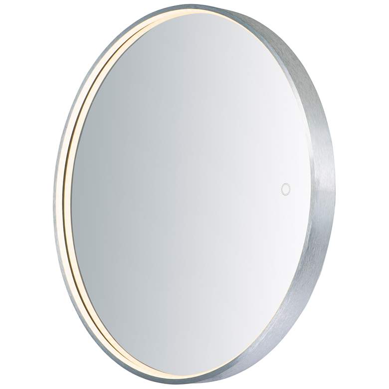Image 1 ET2 27.5 inch Round Modern Wall Mirror with LED Light