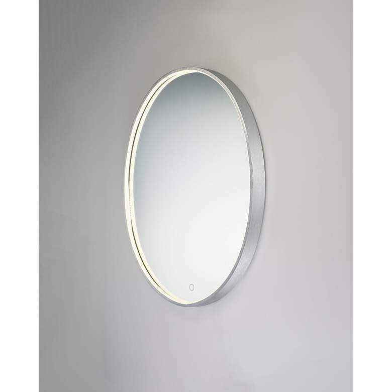 Image 2 ET2 27.5" Round Modern Wall Mirror with LED Light more views