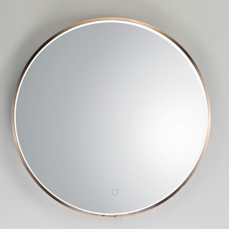 Image 1 ET2 27 1/2" Round Modern Wall Mirror with LED Light