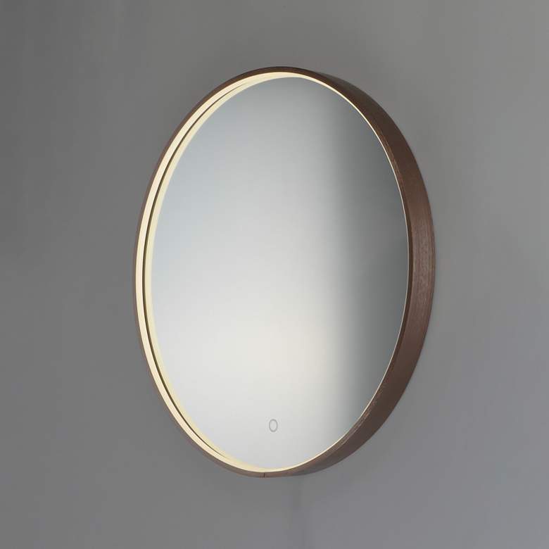 Image 5 ET2 27 1/2" Round Modern Wall Mirror with LED Light more views