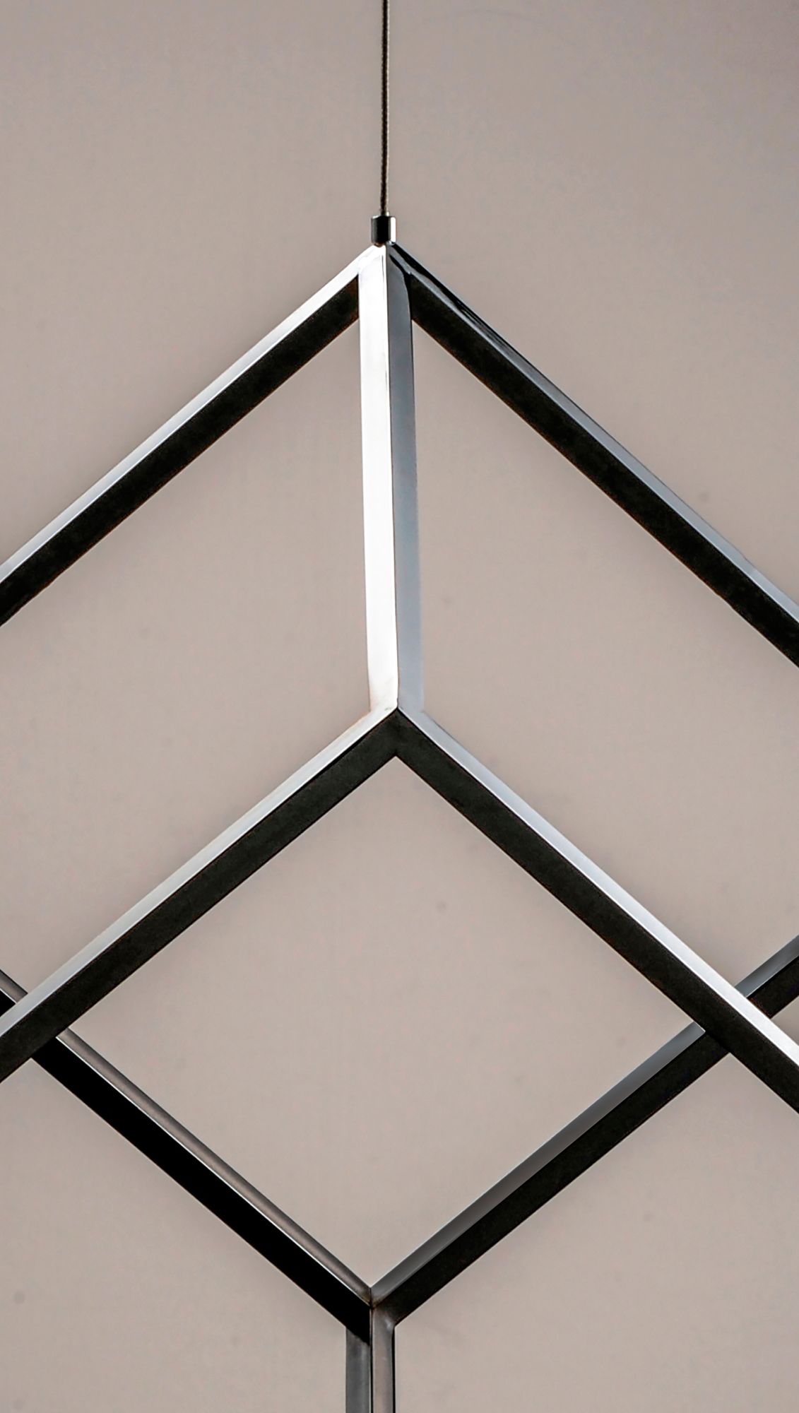 Image 3 ET2 4-Square 14 1/4" Wide Chrome Square Modern Geometric LED Pendant more views