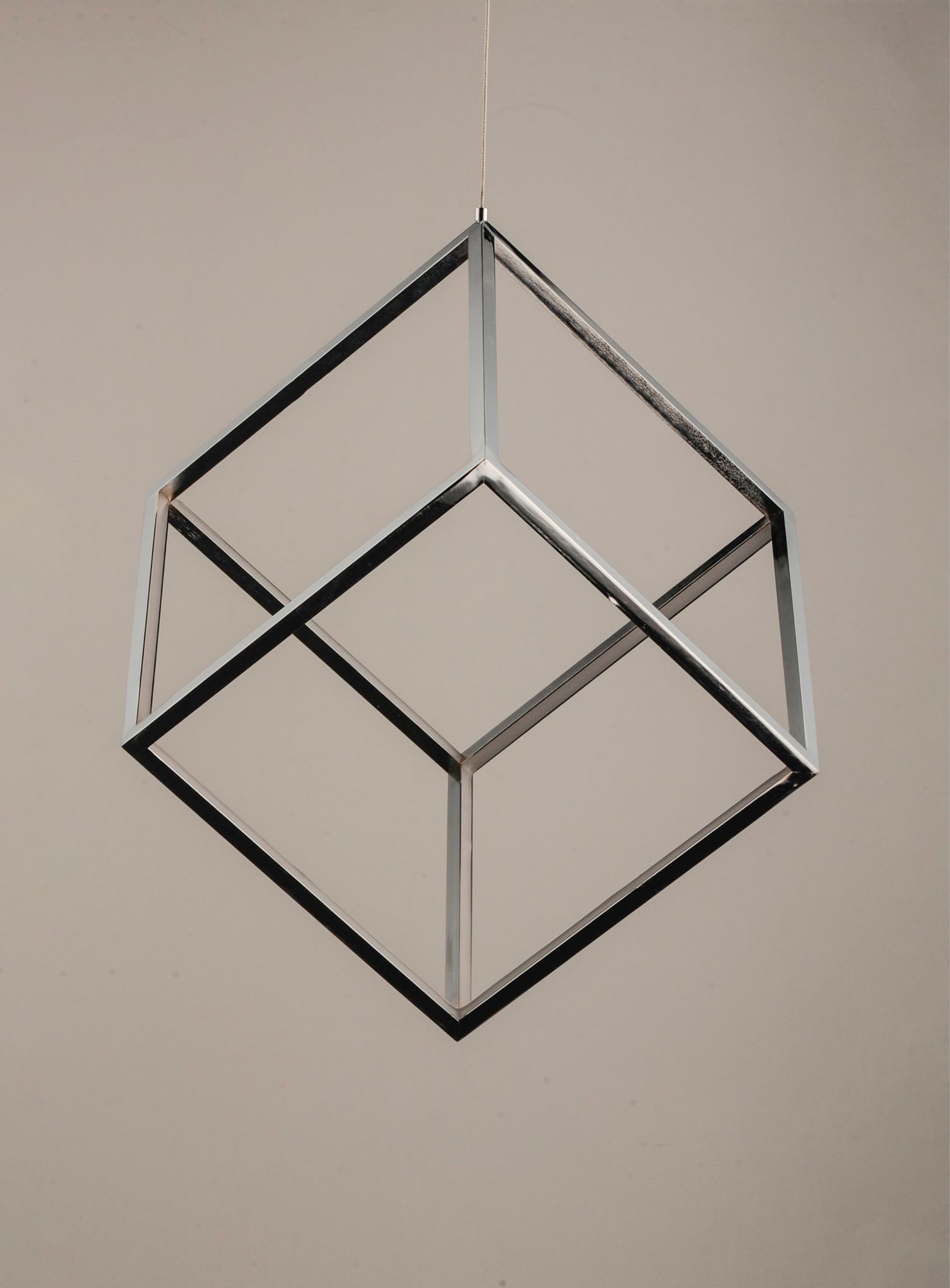 Image 4 ET2 4-Square 14 1/4" Wide Chrome Square Modern Geometric LED Pendant more views