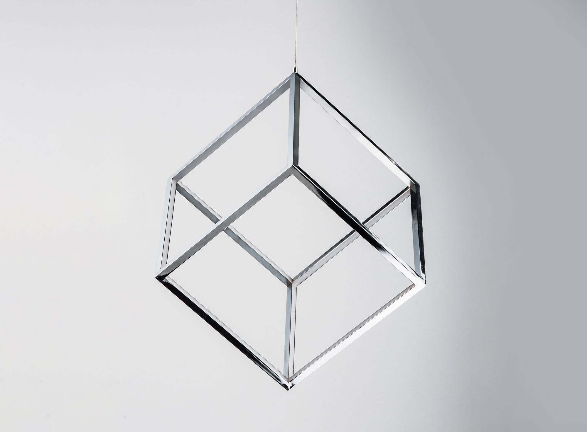 Image 5 ET2 4-Square 14 1/4" Wide Chrome Square Modern Geometric LED Pendant more views