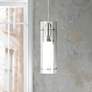 ET2 5 1/2" Wide Clear Cylinder and Frosted Glass Modern Pendant Light in scene