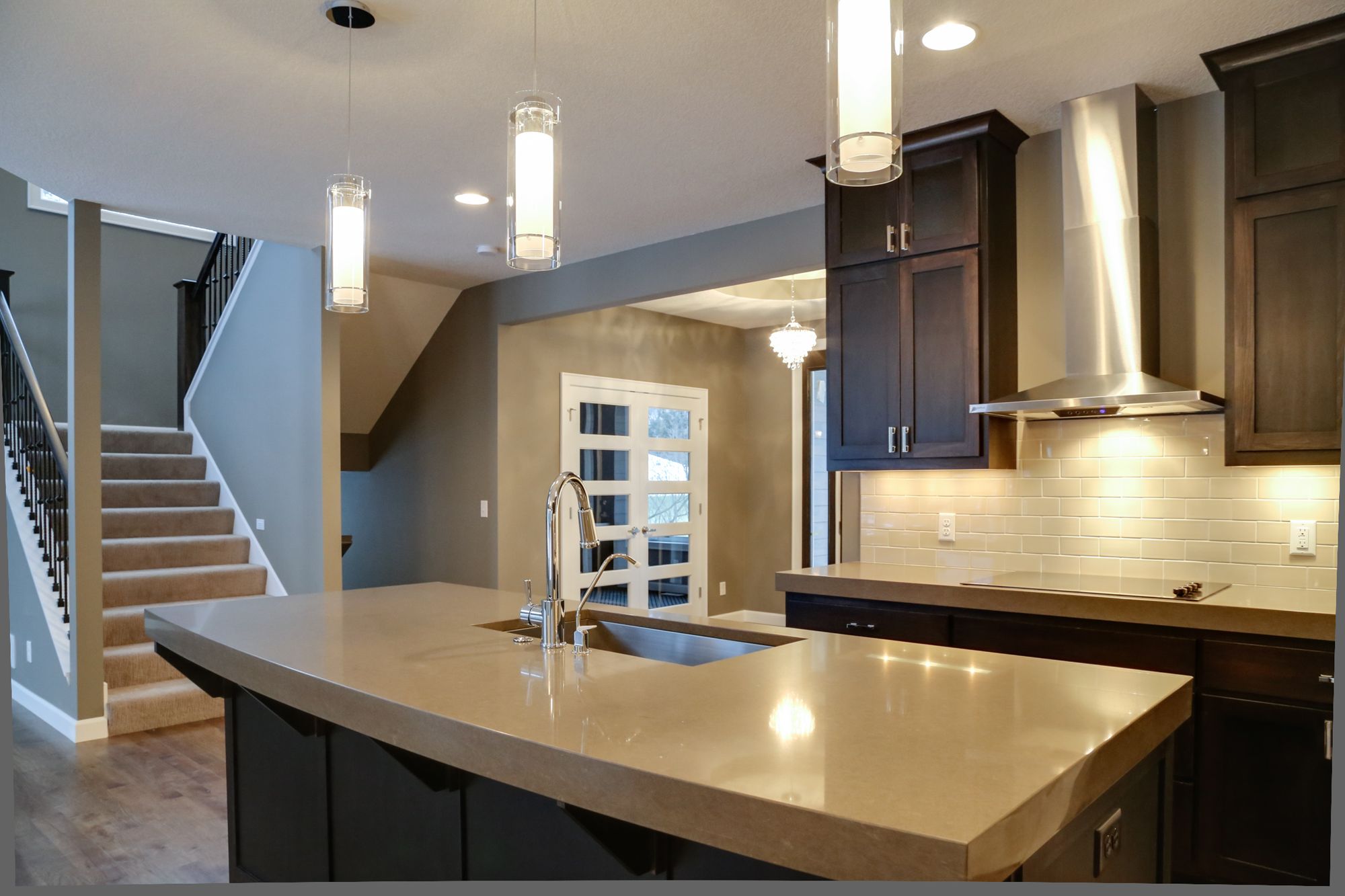 Image 7 ET2 5 1/2" Wide Clear Cylinder and Frosted Glass Modern Pendant Light more views