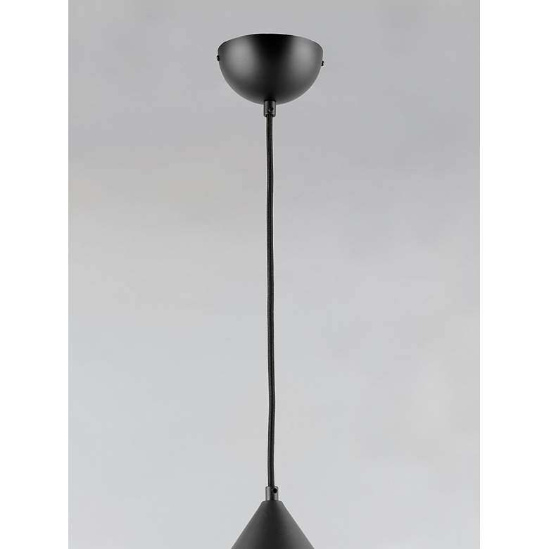 Image 6 ET2 Abyss 12 1/2" Wide Black Cone LED Pendant Light more views
