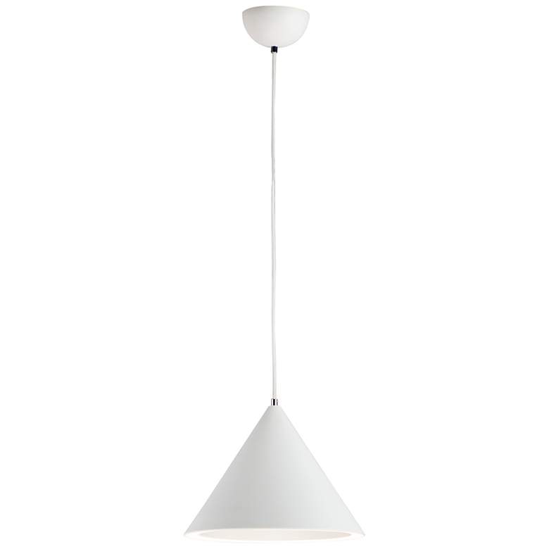Image 1 ET2 Abyss 12 1/2" Wide Matte White LED Pendant Light