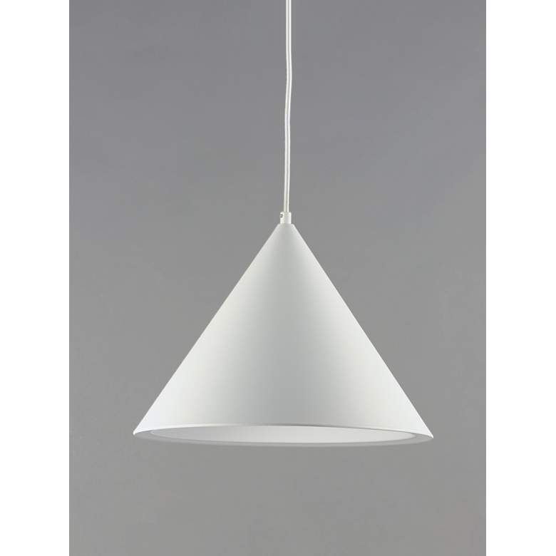 Image 3 ET2 Abyss 12 1/2" Wide Matte White LED Pendant Light more views