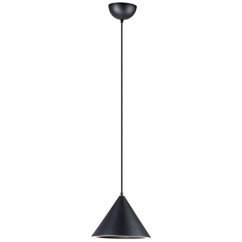 Image 1 ET2 Abyss 9 1/2" Wide Matte Black LED Mini Pendant