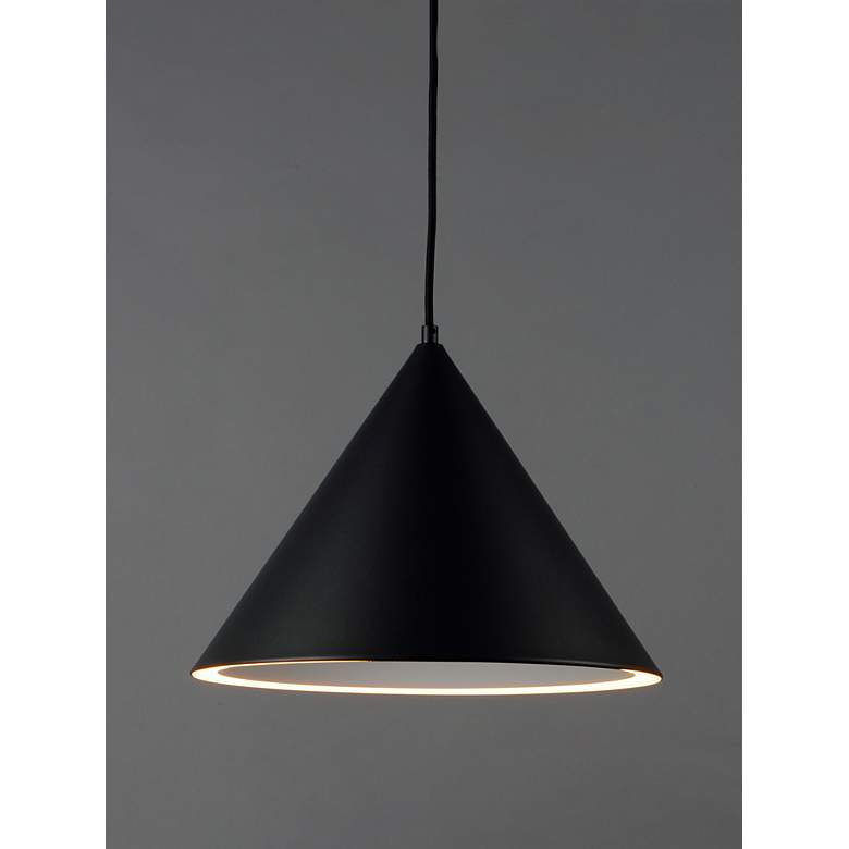 Image 3 ET2 Abyss 9 1/2" Wide Matte Black LED Mini Pendant more views