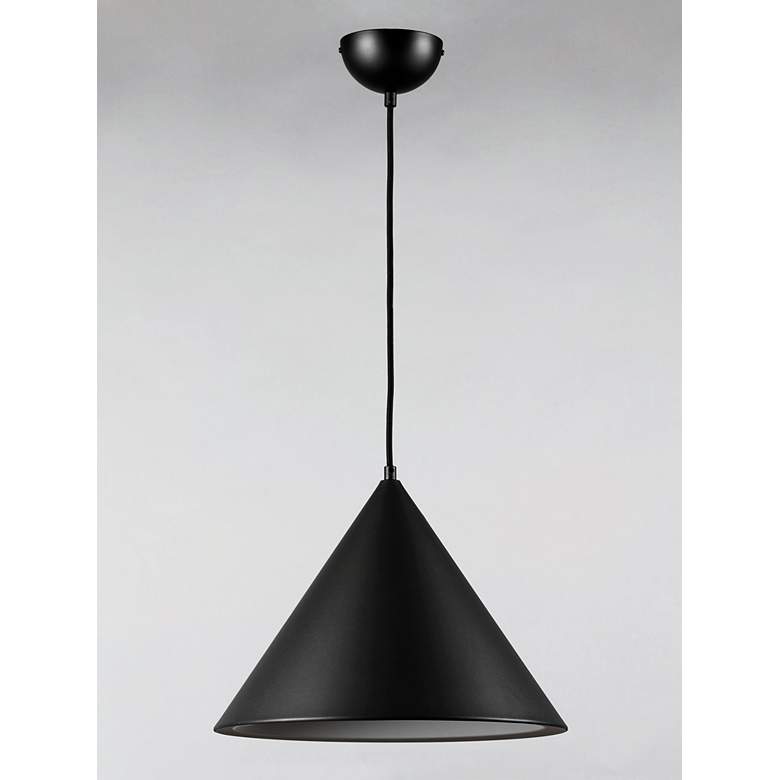 Image 4 ET2 Abyss 9 1/2" Wide Matte Black LED Mini Pendant more views