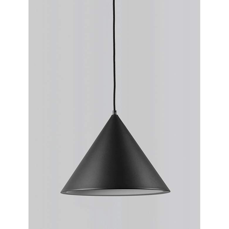 Image 6 ET2 Abyss 9 1/2" Wide Matte Black LED Mini Pendant more views