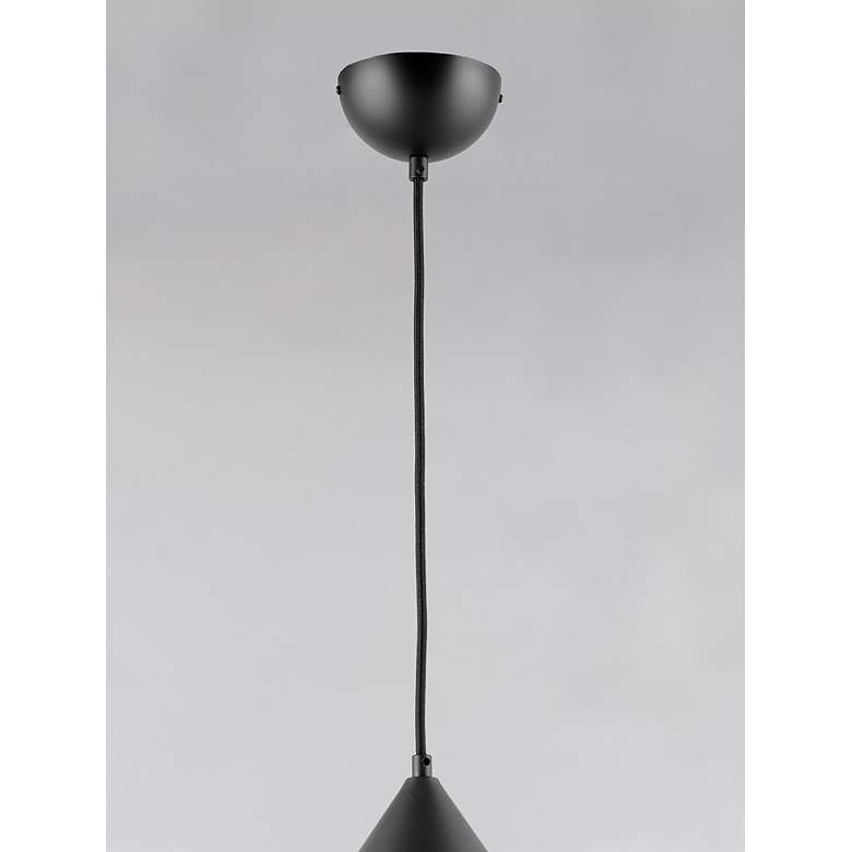 Image 7 ET2 Abyss 9 1/2" Wide Matte Black LED Mini Pendant more views