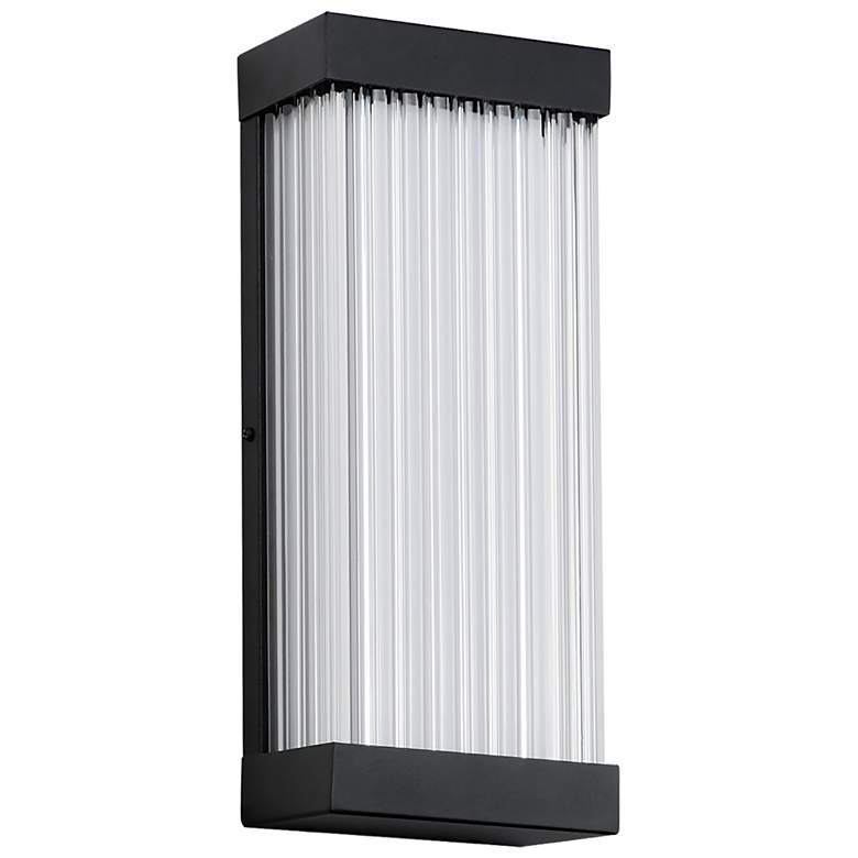 Image 1 ET2 Acropolis 14" Black LED Outdoor Sconce