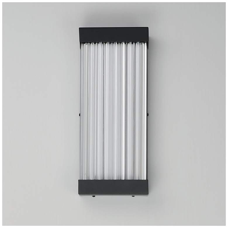 Image 2 ET2 Acropolis 14" Black LED Outdoor Sconce more views