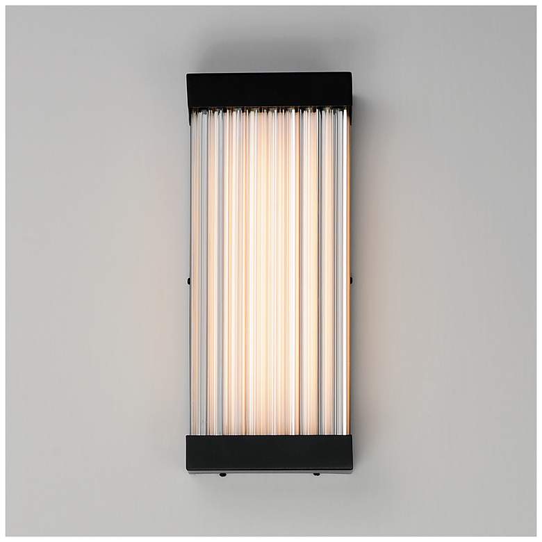 Image 3 ET2 Acropolis 14" Black LED Outdoor Sconce more views