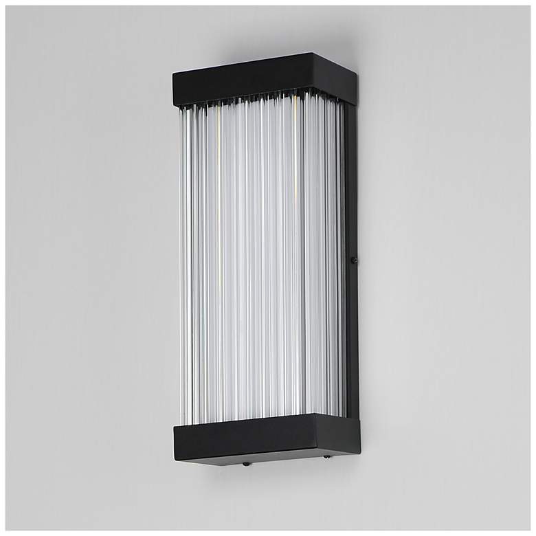 Image 4 ET2 Acropolis 14" Black LED Outdoor Sconce more views