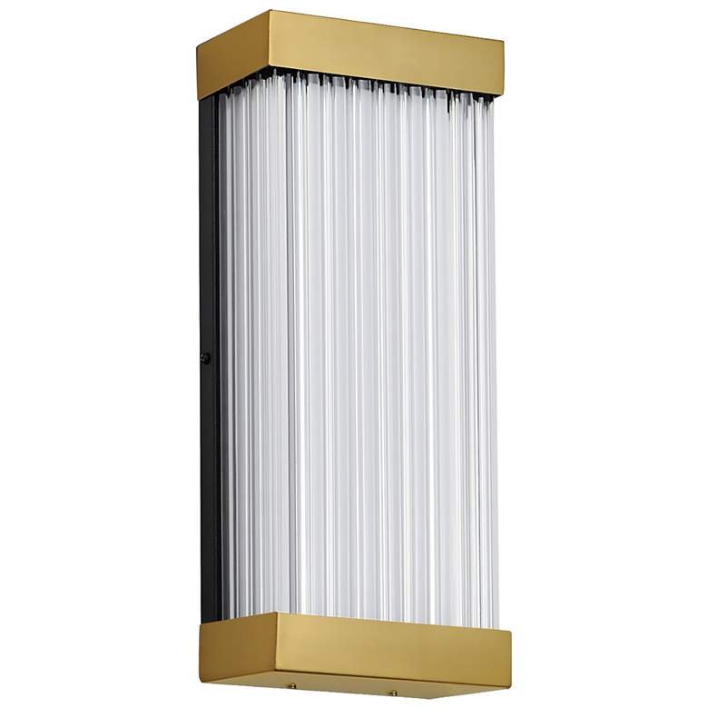 Image 1 ET2 Acropolis 14" Natural Aged Brass LED Outdoor Sconce