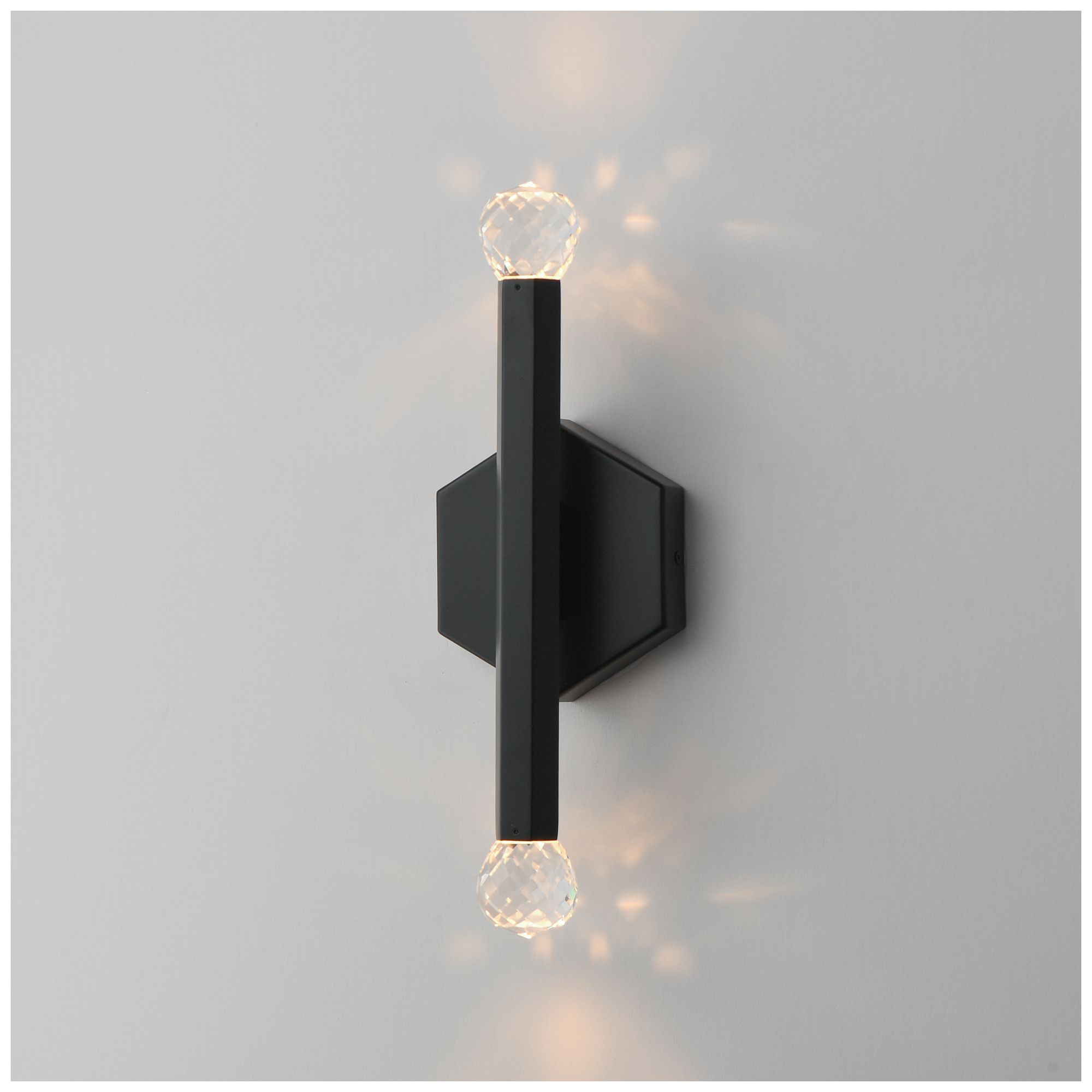 Image 5 ET2 Allumettes 15 3/4" Black 2-Light LED Wall Sconce more views