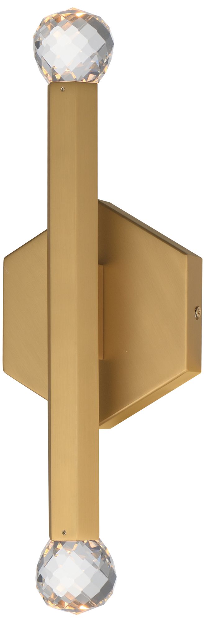 Image 2 ET2 Allumettes 15 3/4" Gold 2-Light LED Wall Sconce