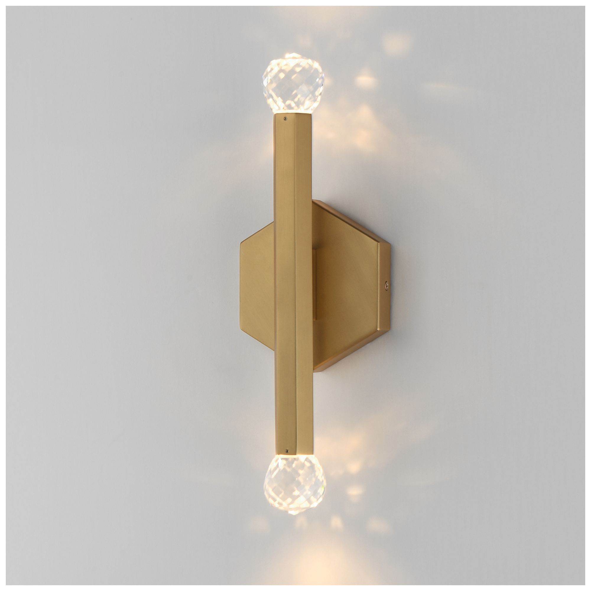 Image 5 ET2 Allumettes 15 3/4" Gold 2-Light LED Wall Sconce more views