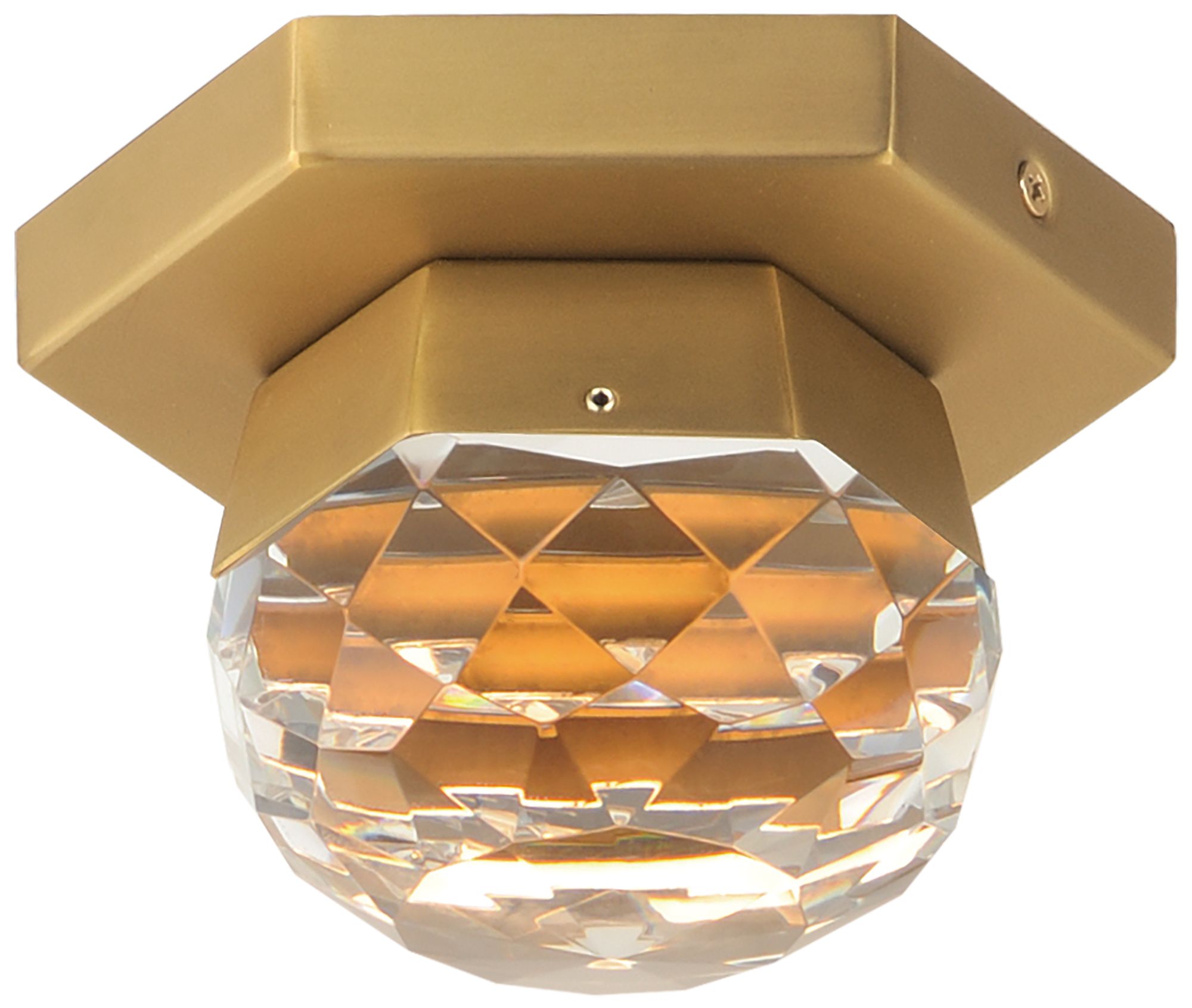ET2 Allumettes 5" Wide Gold 1-Light LED Flush Mount