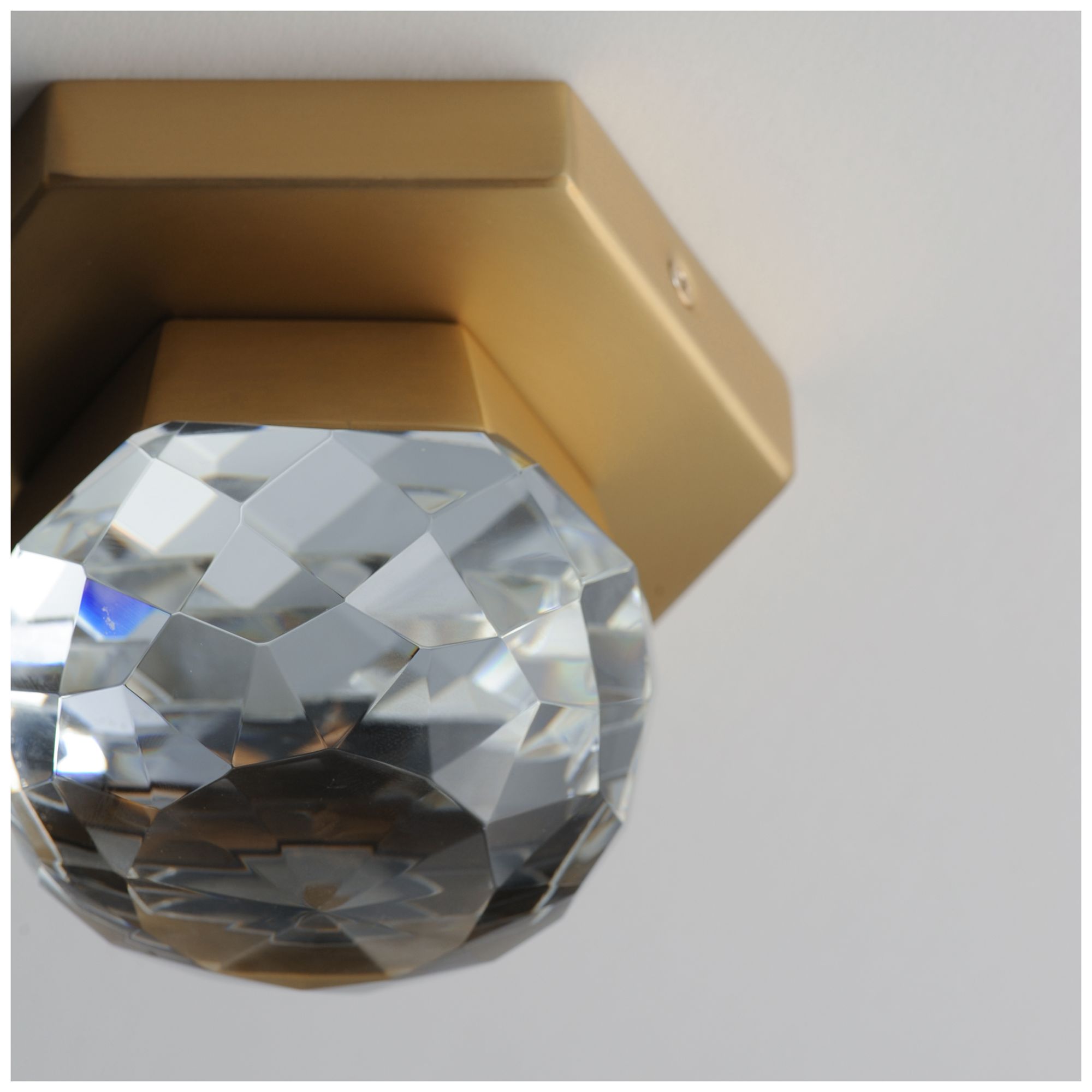Image 5 ET2 Allumettes 5" Wide Gold 1-Light LED Flush Mount more views