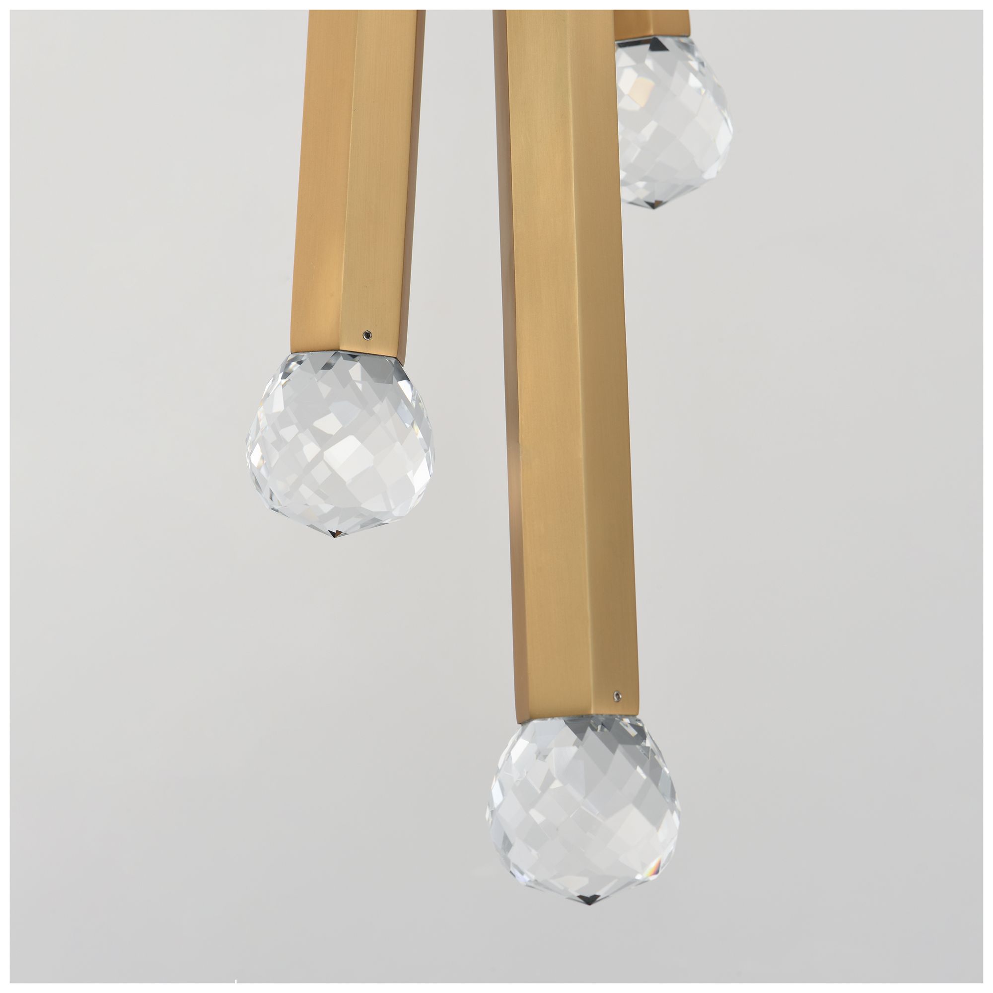 Image 4 ET2 Allumettes 7 3/4" Wide Gold 3-Light LED Pendant more views