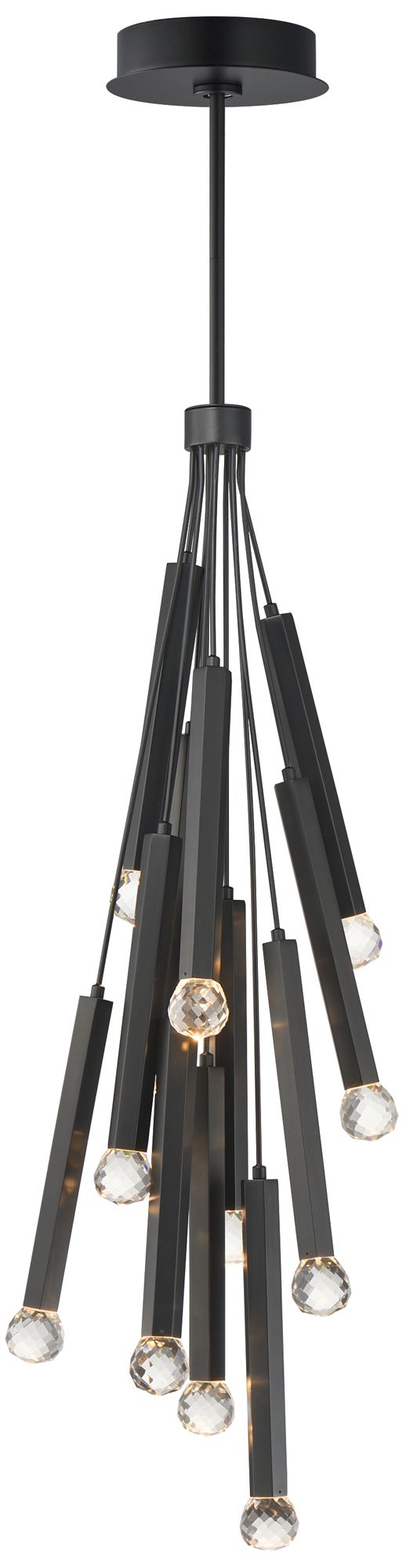 ET2 Allumettes 8 1/2" Wide Black 12-Light LED Pendant