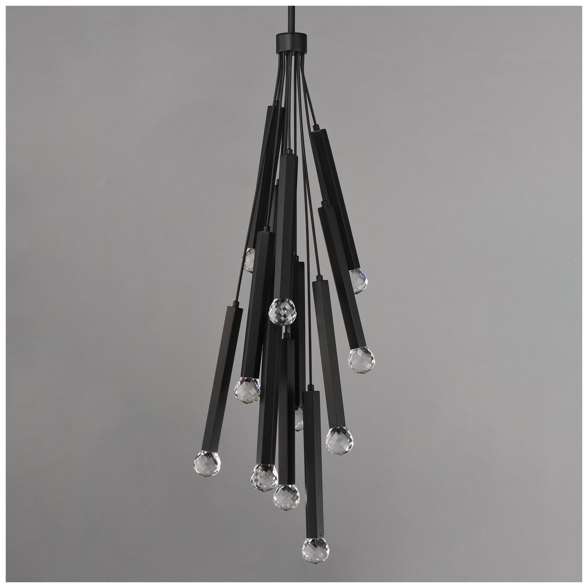 Image 3 ET2 Allumettes 8 1/2" Wide Black 12-Light LED Pendant more views