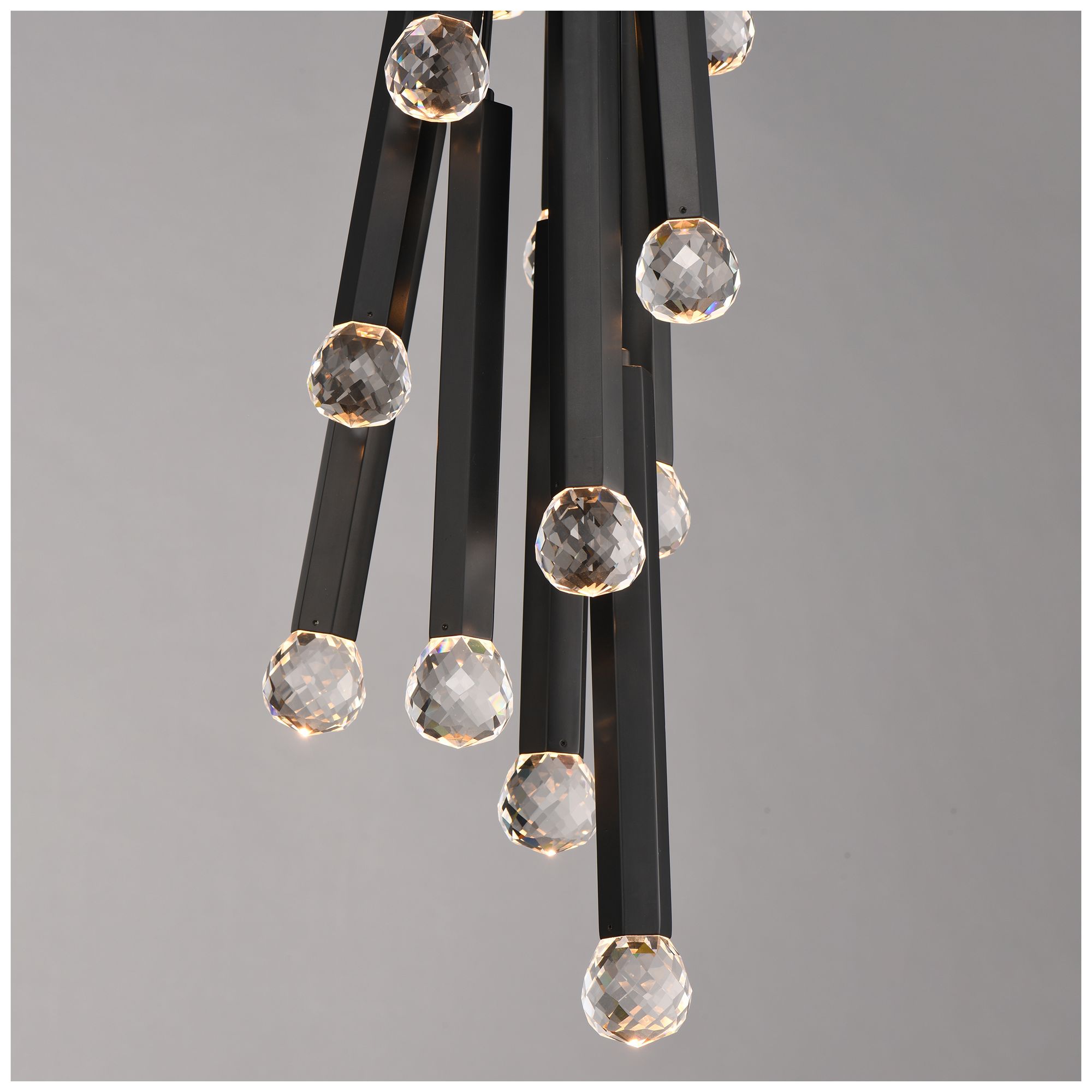 Image 5 ET2 Allumettes 8 1/2" Wide Black 12-Light LED Pendant more views